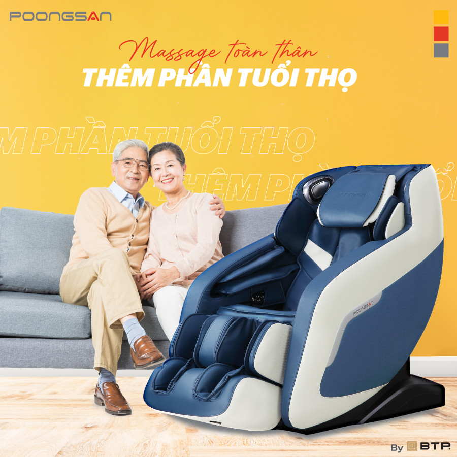 GHẾ MASSAGE POONGSAN MCP-151 chăm sóc cha mẹ tuổi già